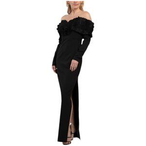 ONE33 SOCIAL Pleated Off The Shoulder Gown